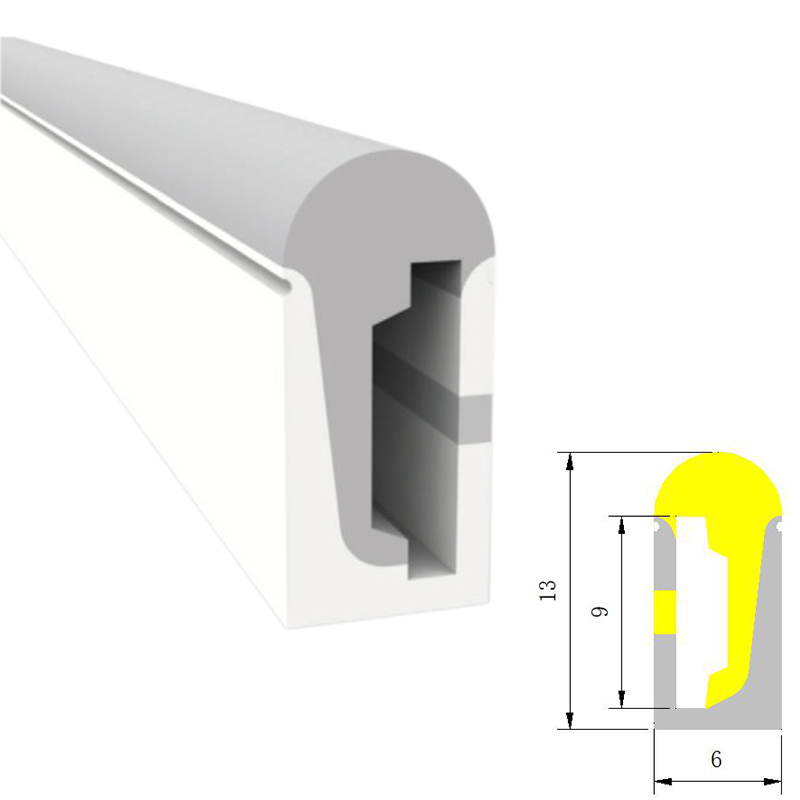 Waterproof Silicone LED Diffuser Dome Top For 8mm LED Light Strips - 06*13mm 180° Side Emitting